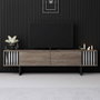 Hanah Home Soporte para TV Chrome Line - Nogal y Negro